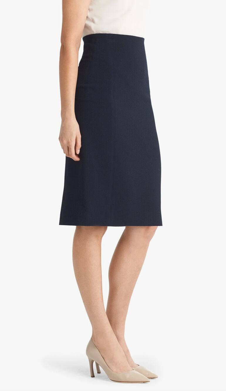 MM Lafleur The Dorchester Textured Skirt Galaxy Blue Womens Size 14 New